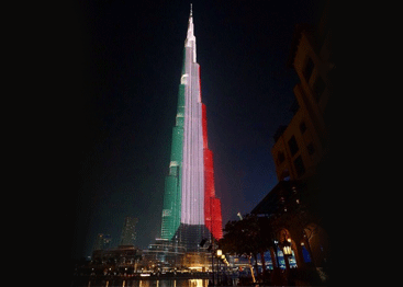 برج خليفة يحتفل بالعيد الوطني للكويت